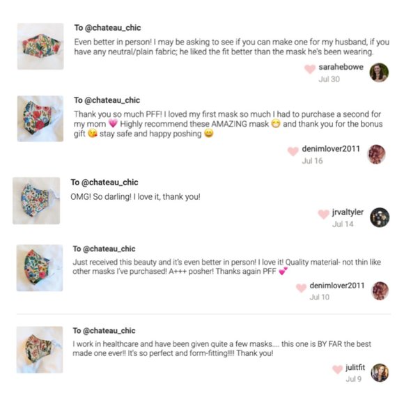 🆕 Rifle Paper Co Garden Vines face mask - Picture 7 of 8